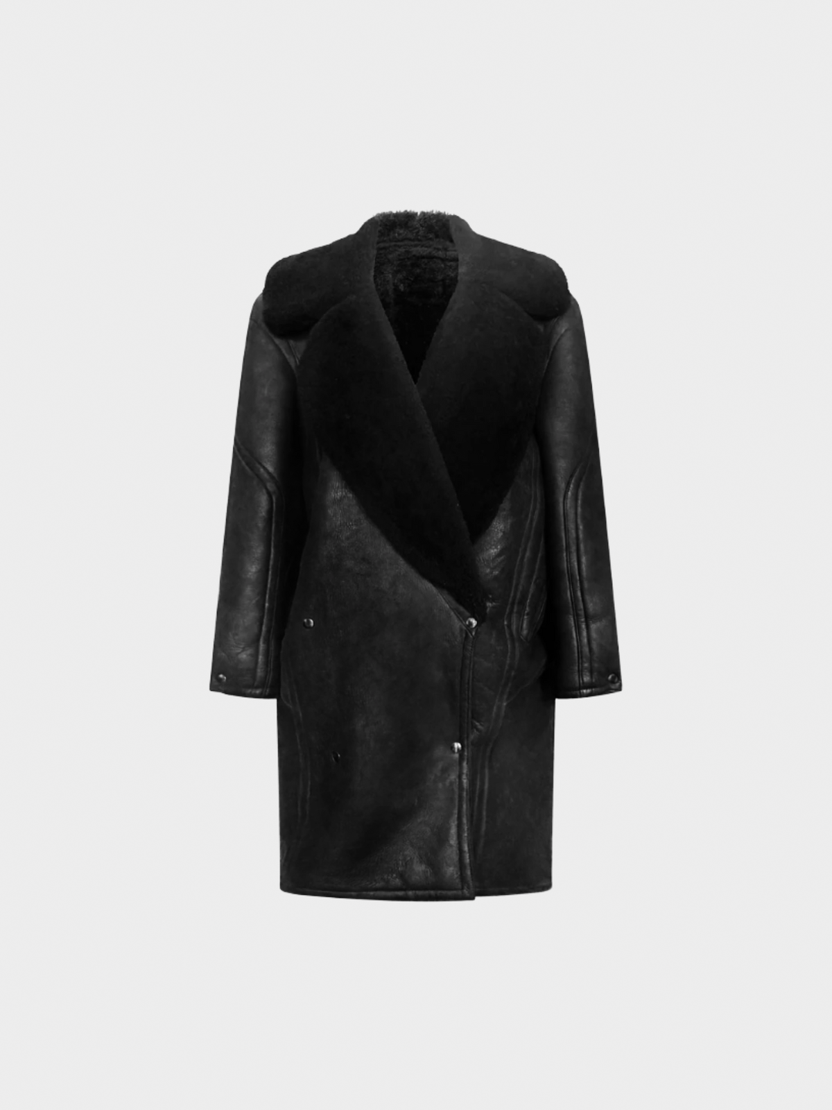 Thierry Mugler 1980s Black Sheepskin Coat