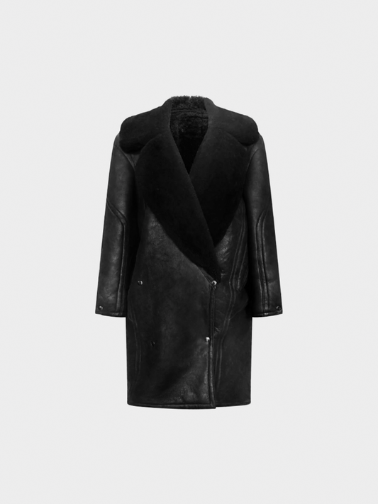 Thierry Mugler 1980s Black Sheepskin Coat