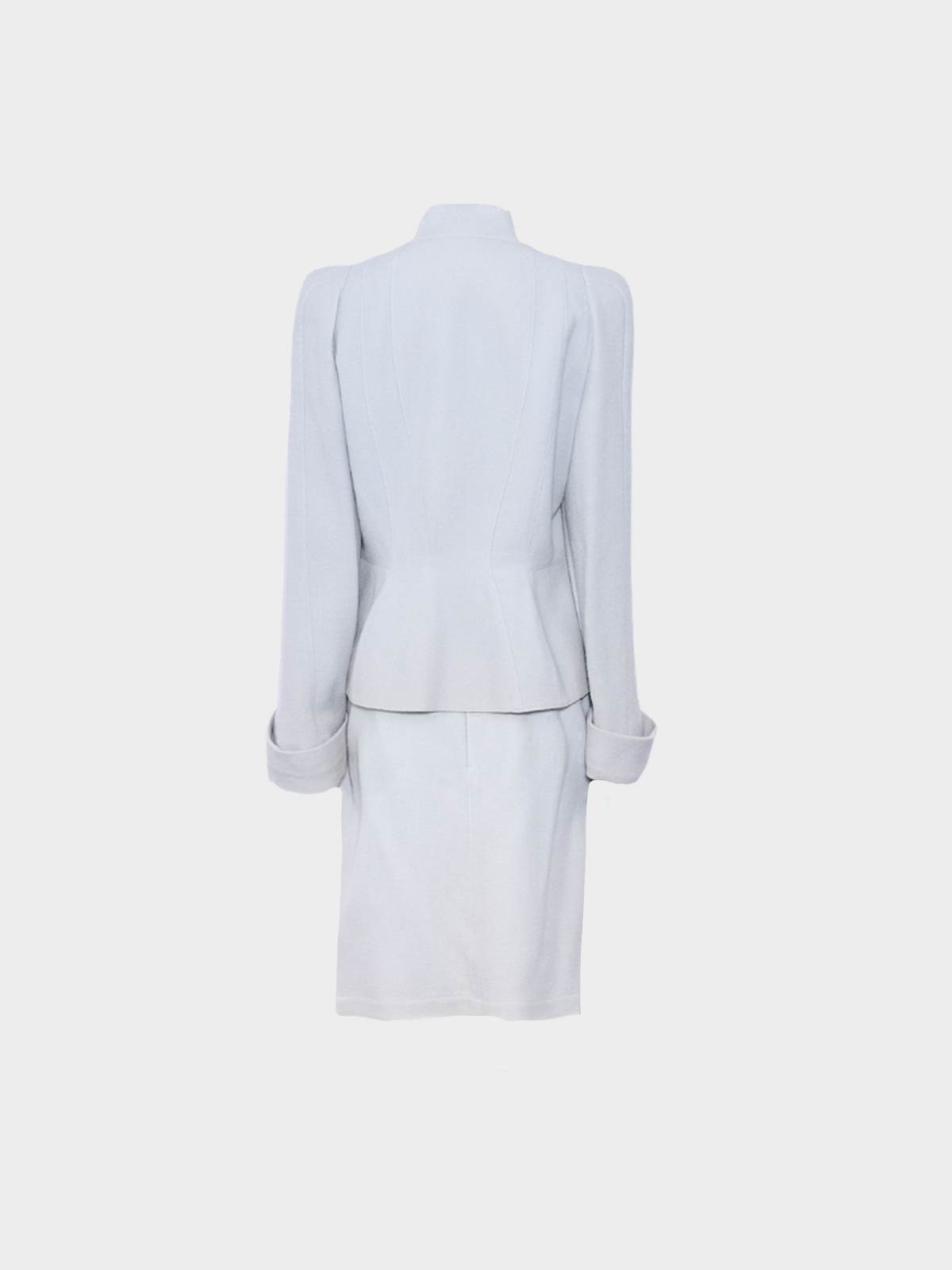 Thierry Mugler Early 1990s Powder Blue Structured Suit Set