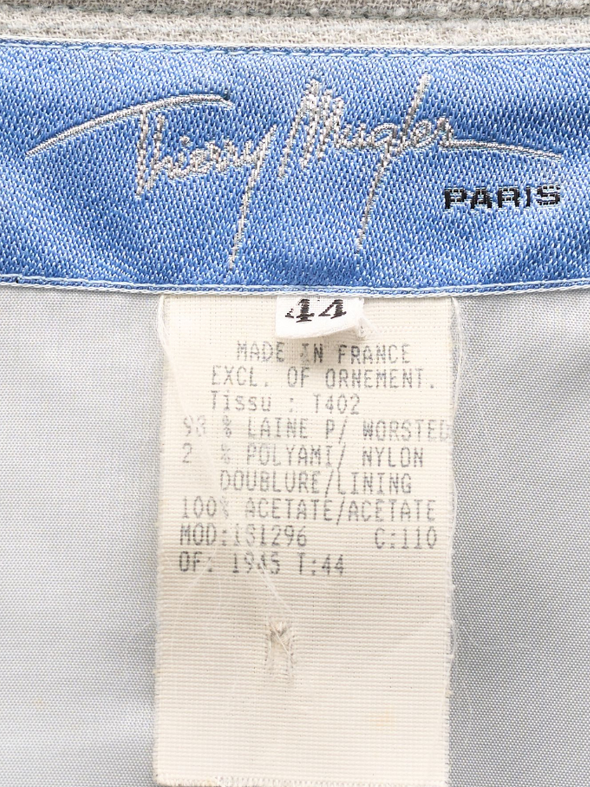 Thierry Mugler Early 1990s Powder Blue Structured Suit Set