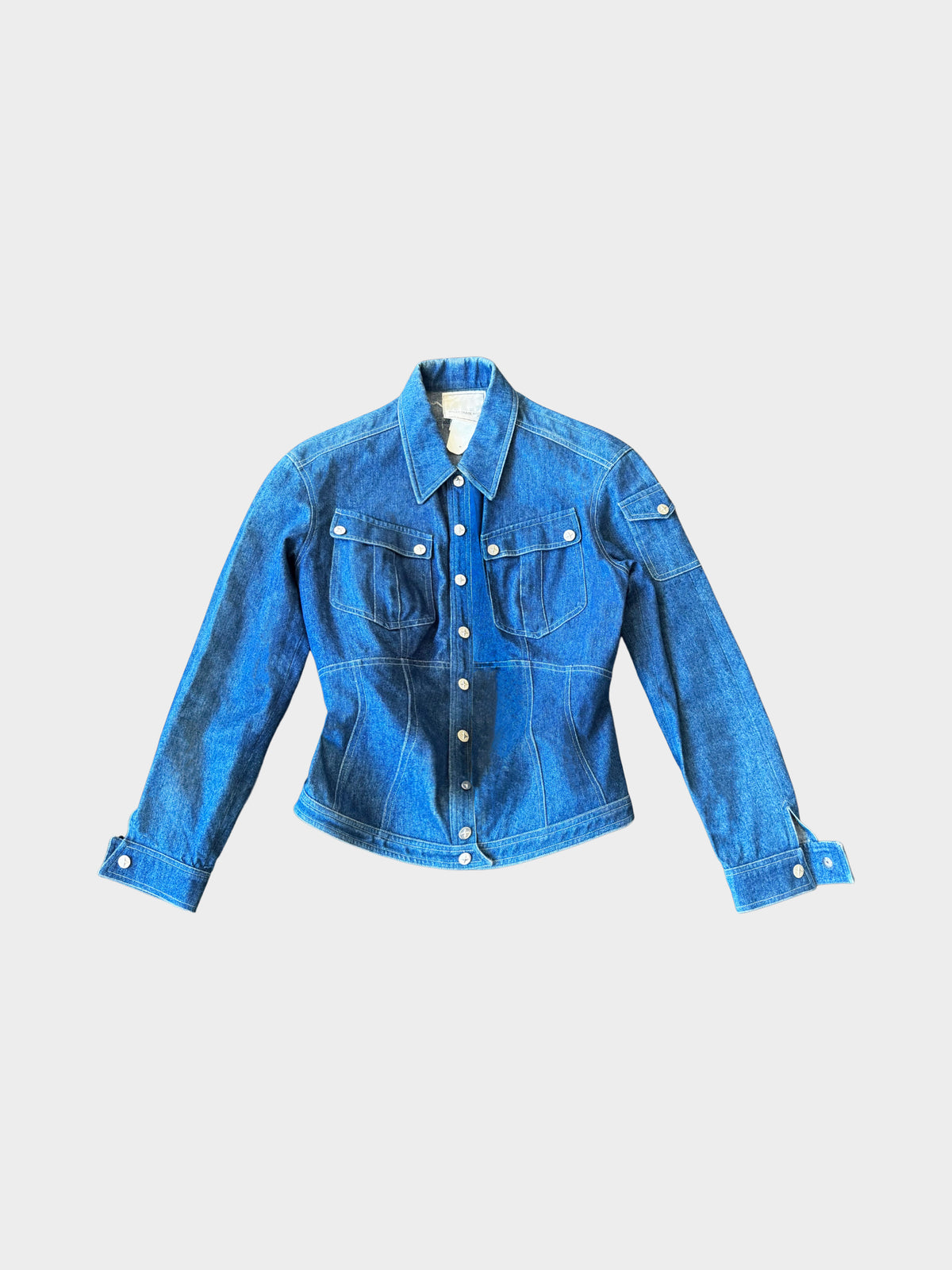 Thierry Mugler 1990s Denim Jacket and Skirt Set