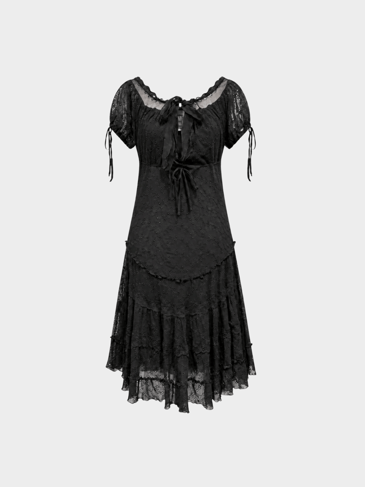 Jean Paul Gaultier 2000s Black Eyelet Lace Dress