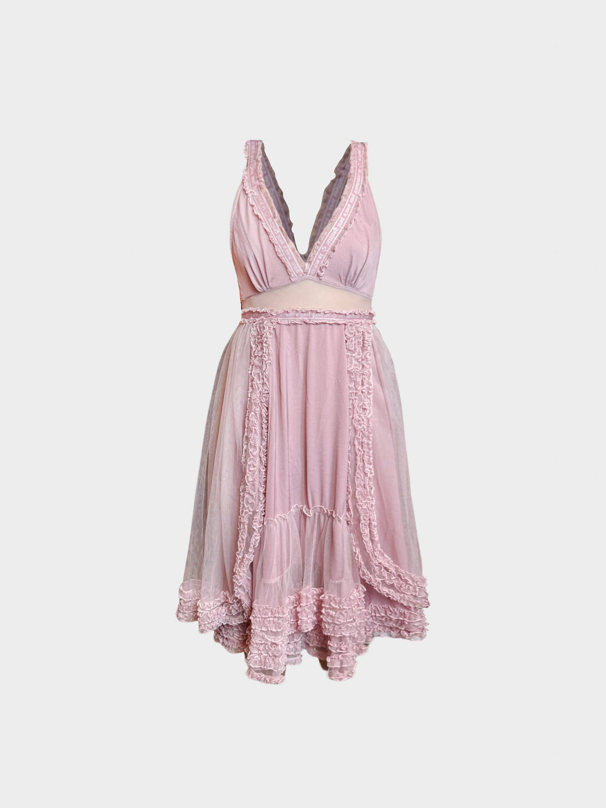 Jean Paul Gaultier 2000s Dusty Pink Flowy Dress