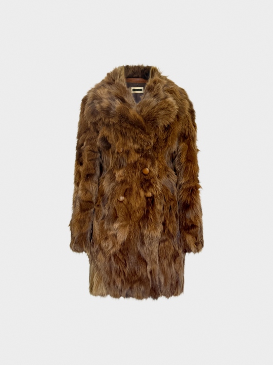 Plein Sud Full South 2000s Brown Fur Coat