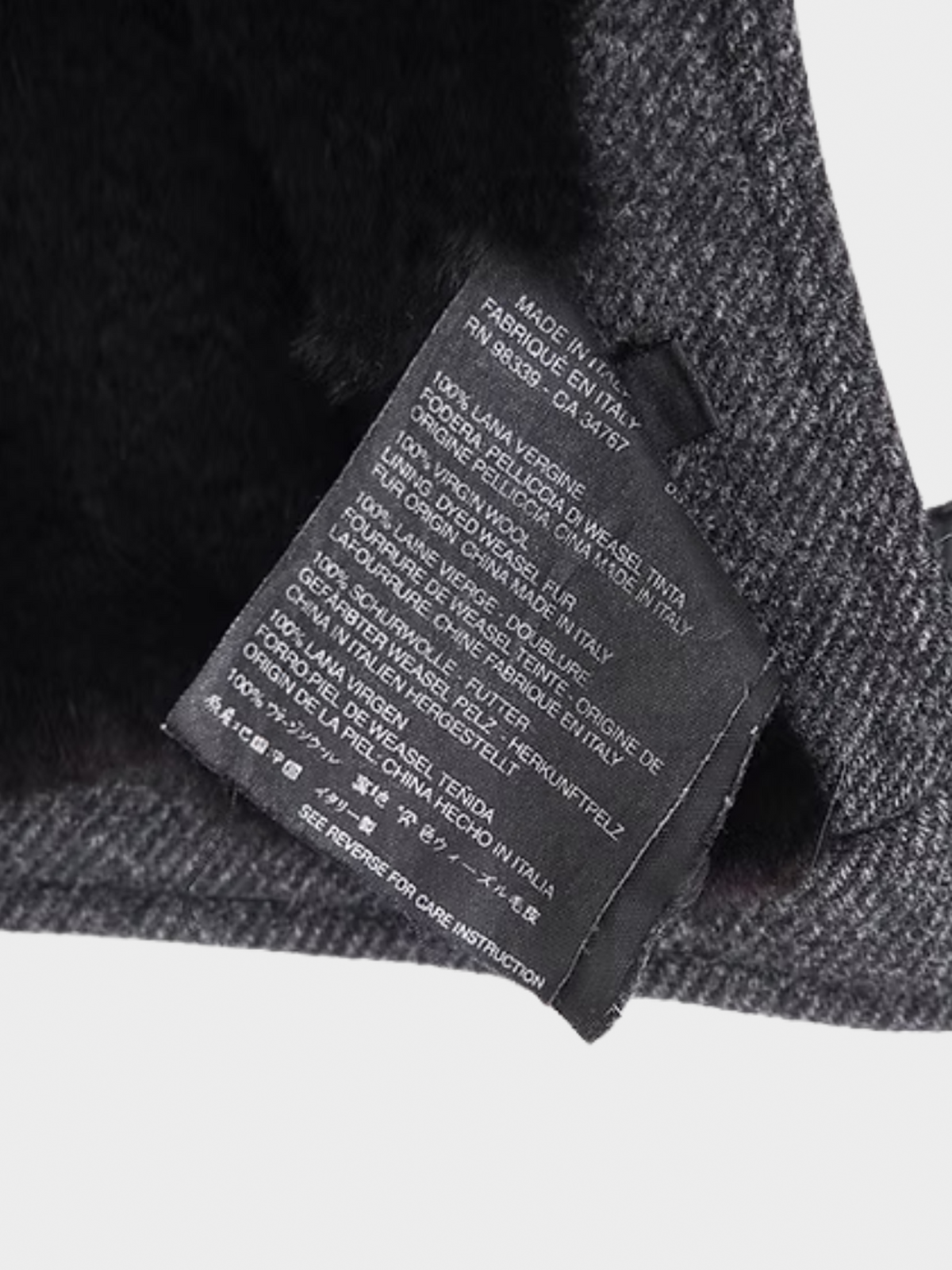 Prada FW 2001 Grey Fur Lining Cropped Vest
