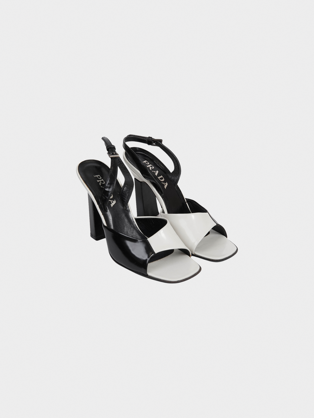 Prada FW 1998 Black and White Heels