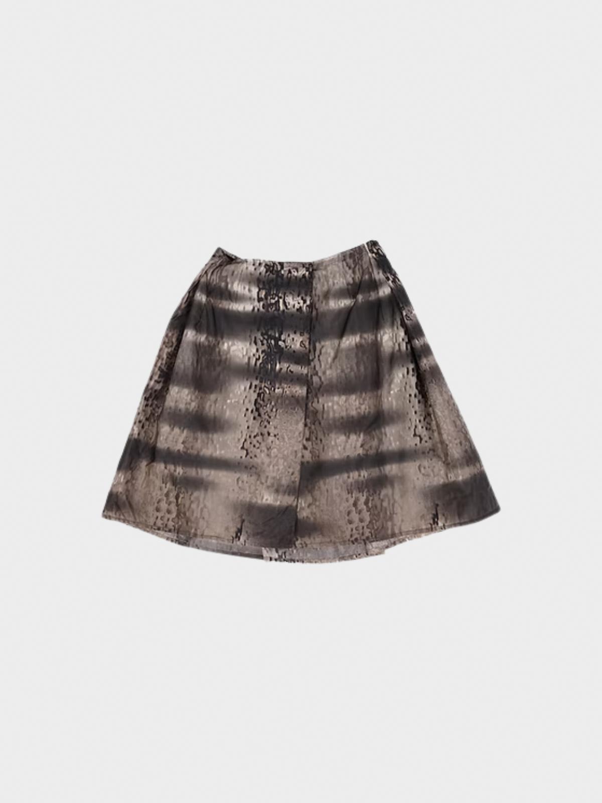 Prada FW 2004 Brown Abstract Print Skirt