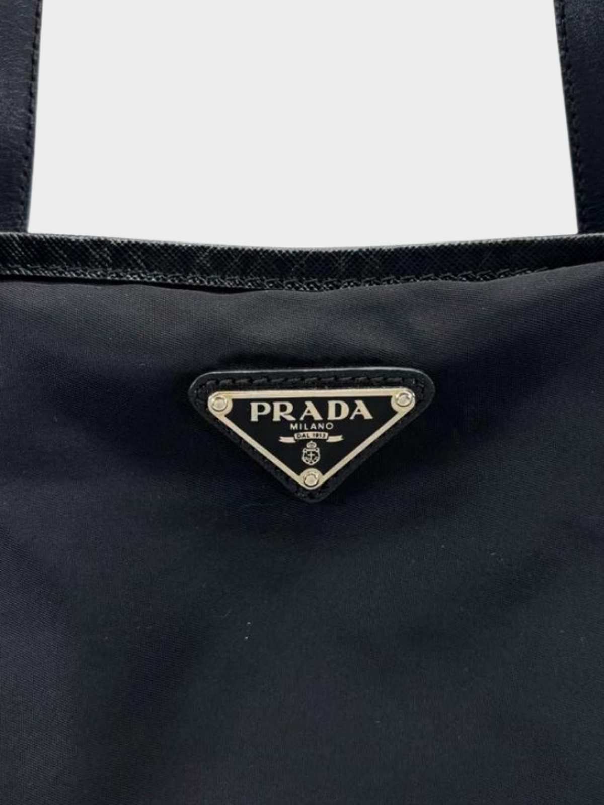 Prada 2000s Black Tessuto Robot Tote Bag