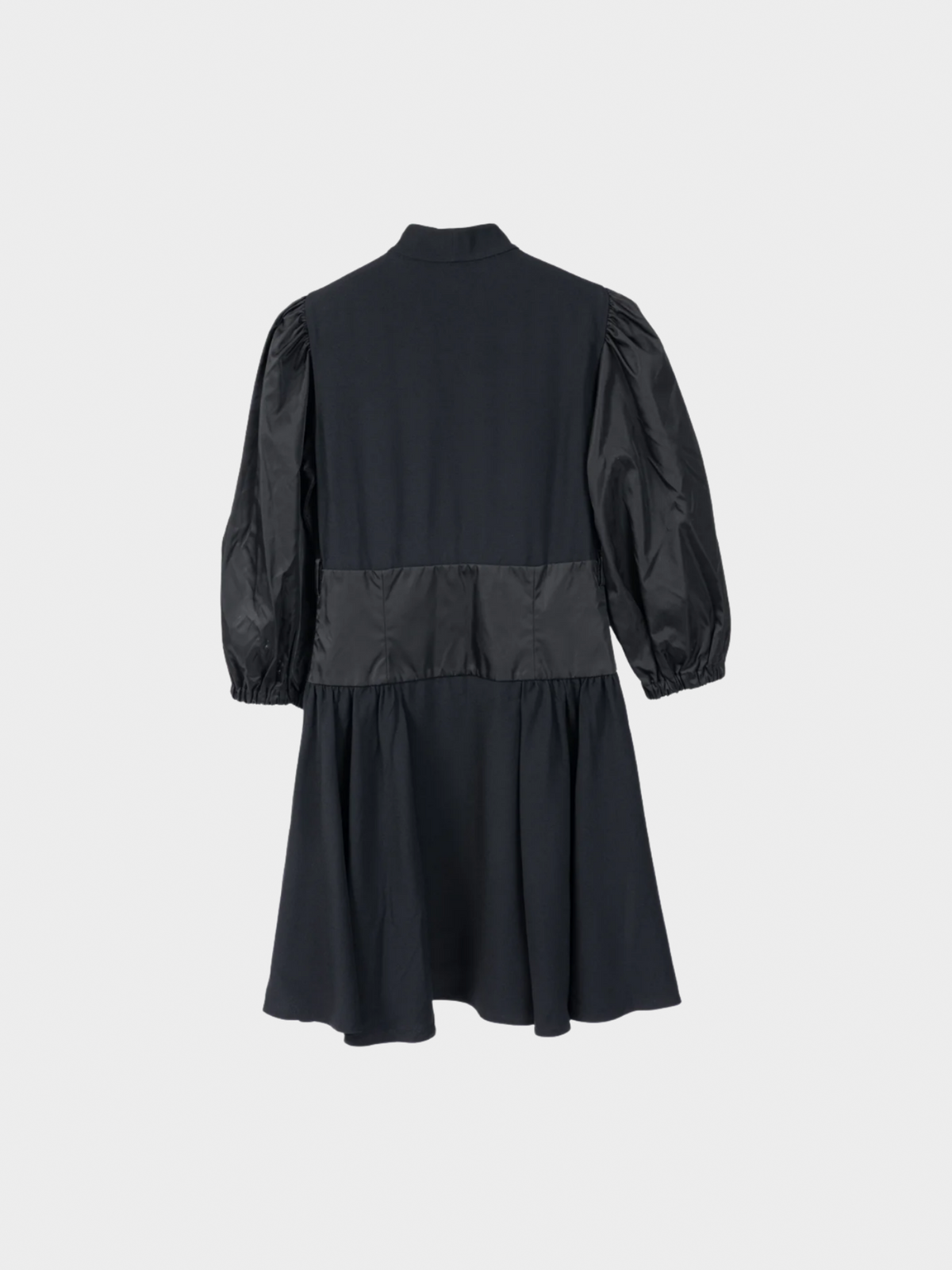 Prada 2021 Black Re-Nylon Patchwork Zip Mini Dress
