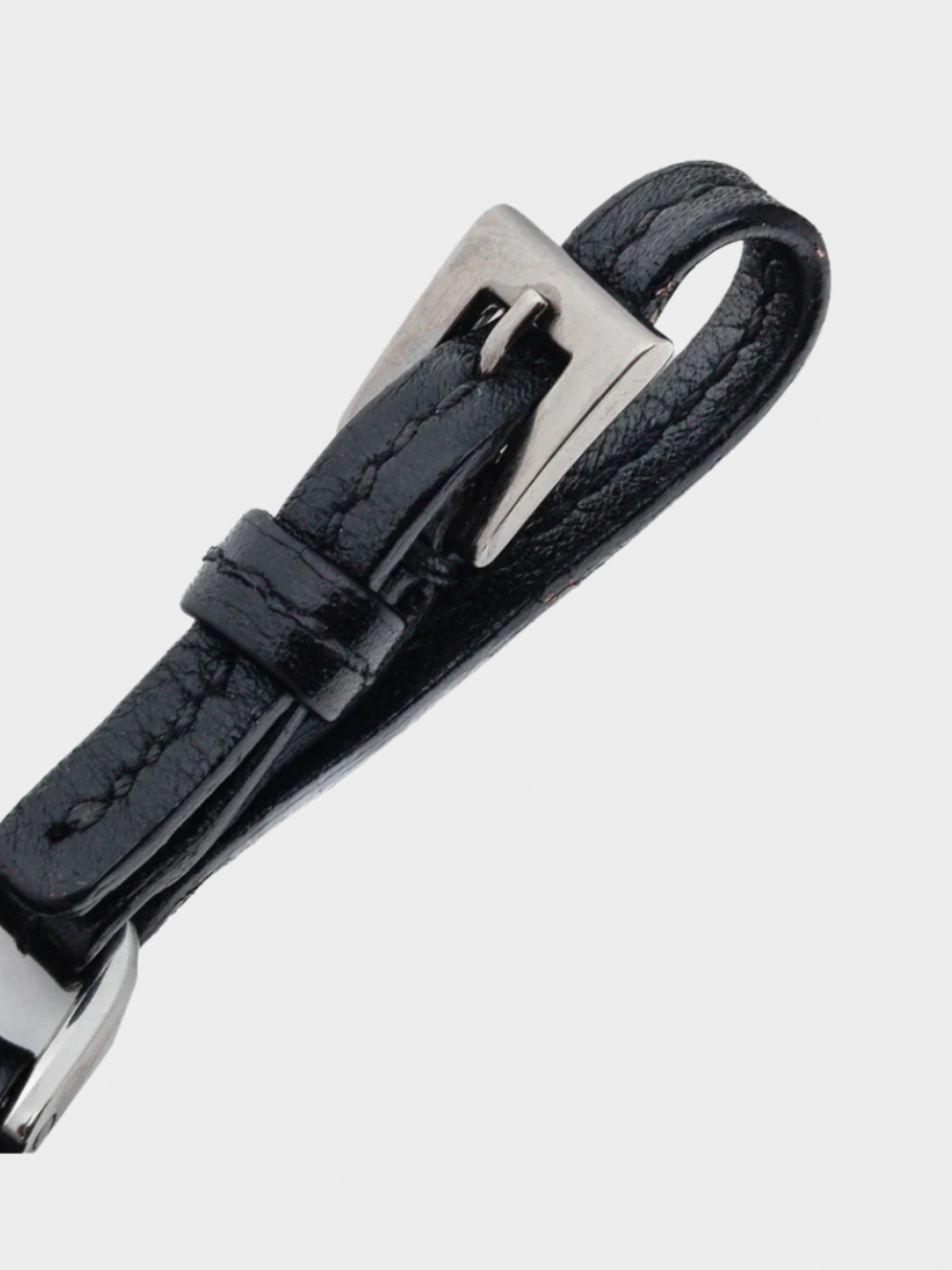 Prada 2000s Black Leather SHW Ship-Motif Bag Charm