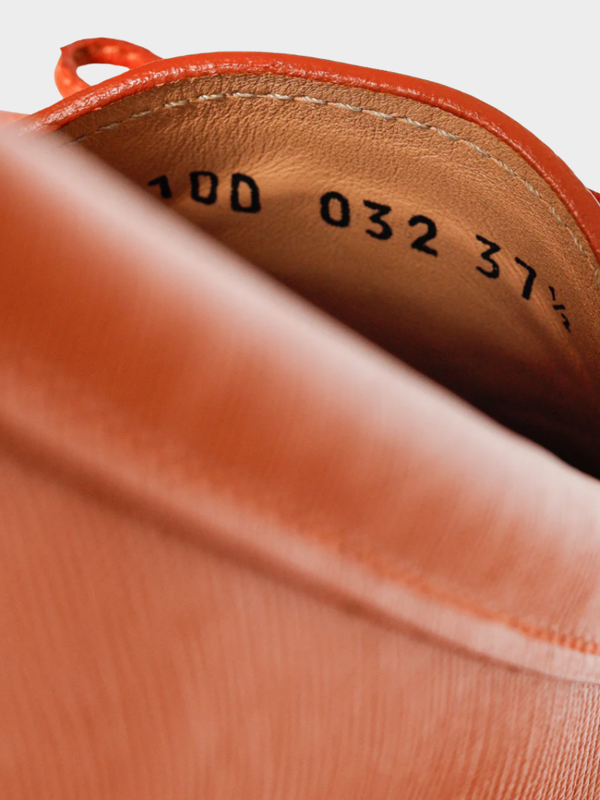 Prada 2000s Orange Saffiano Leather Tassel-Bow Loafers