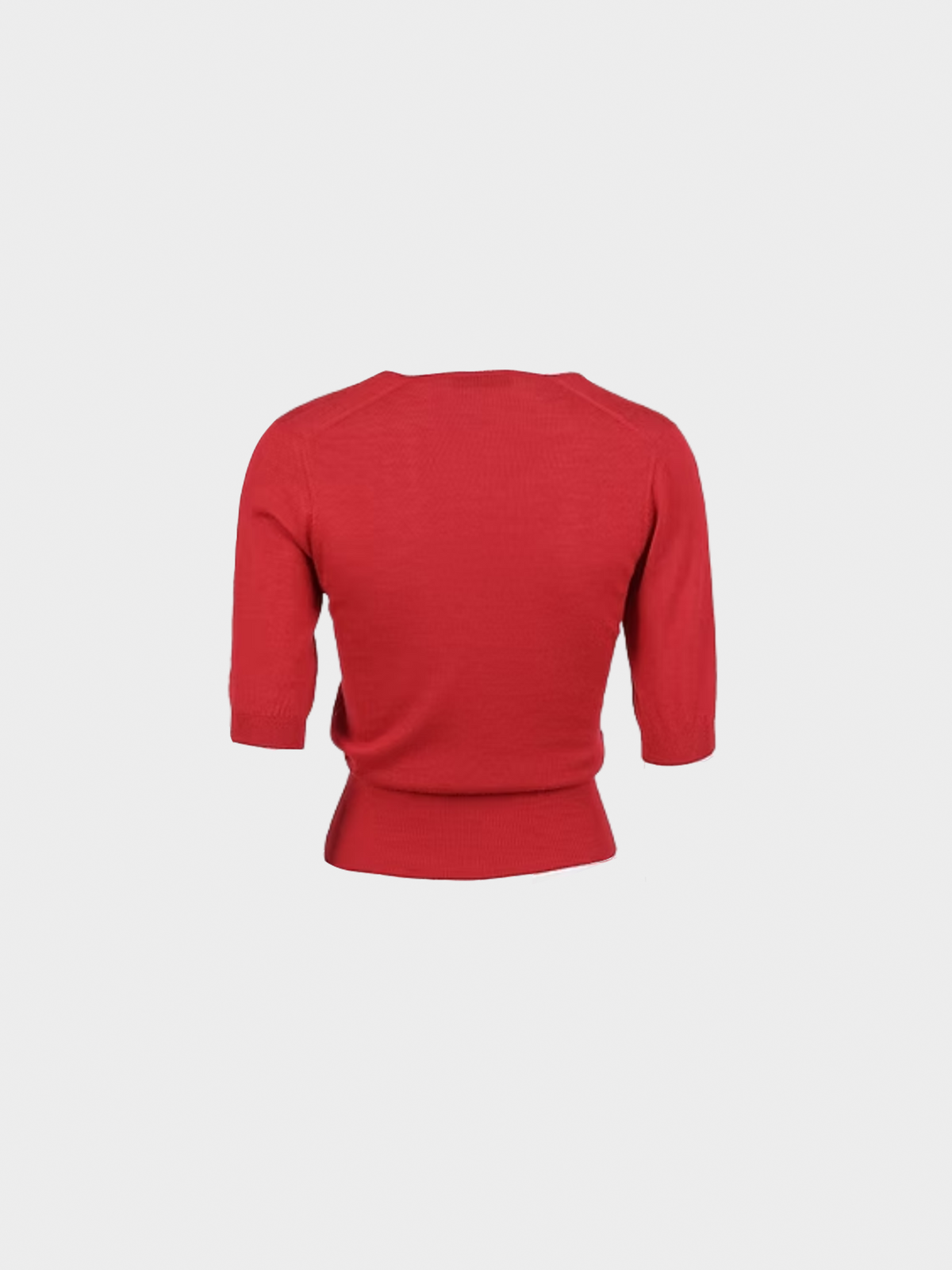 Prada FW 2000 Red Three Quarter Sleeve Top