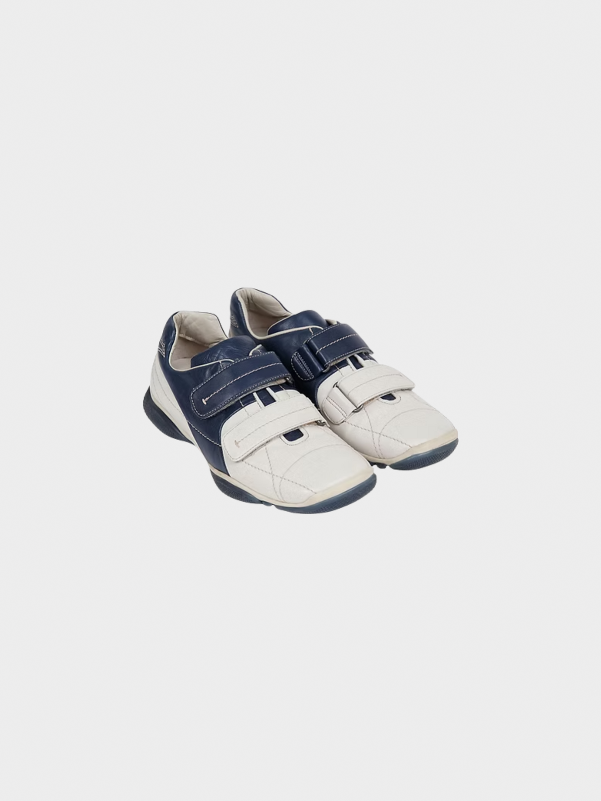 Prada Sport 2001 Navy and Beige Leather Sneakers