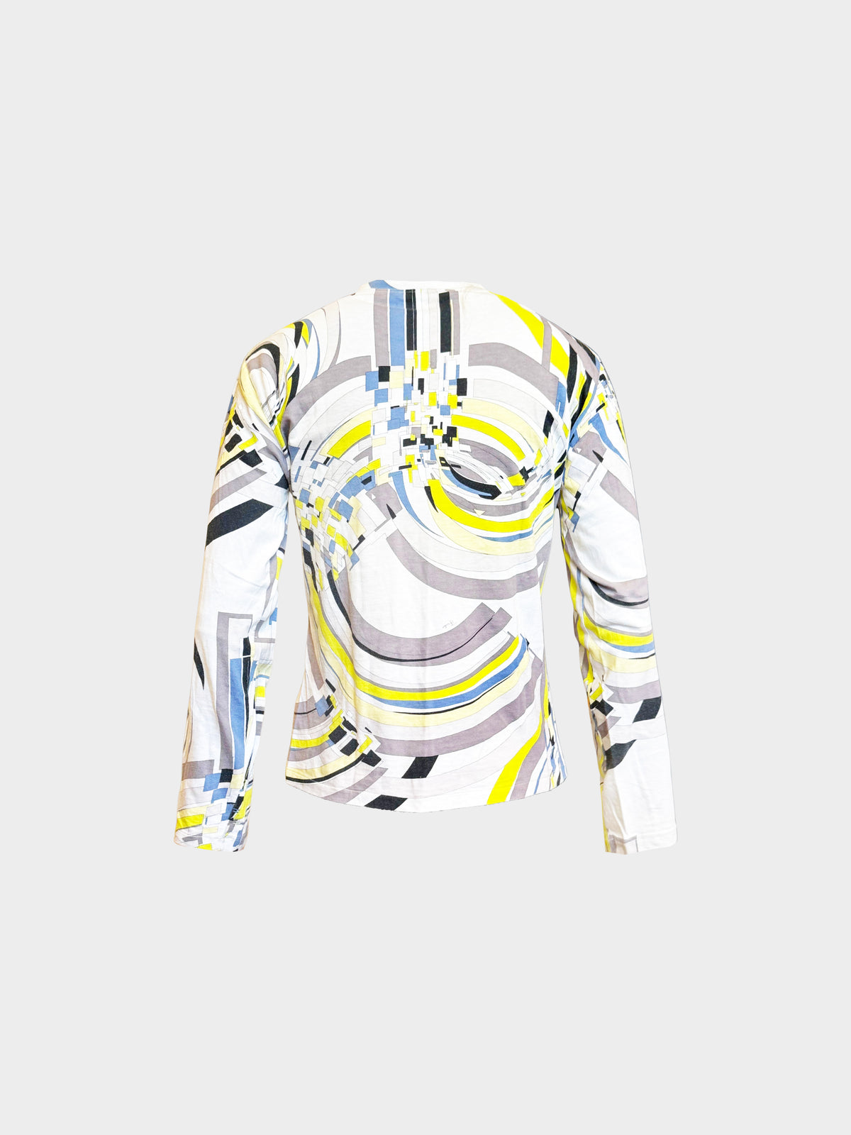 Emilio Pucci 2000s Multicolor Abstract Print Long-sleeved Top