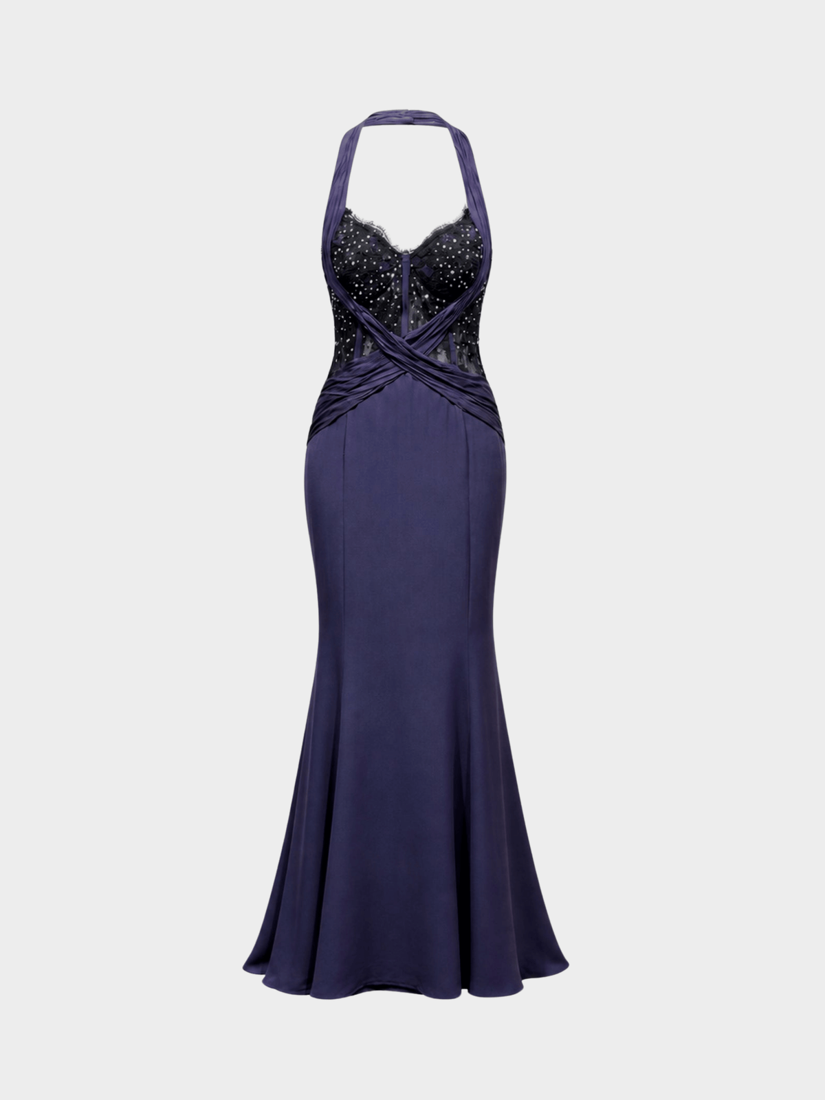 Emanuel Ungaro 2000s Purple Draped Corset Evening Gown