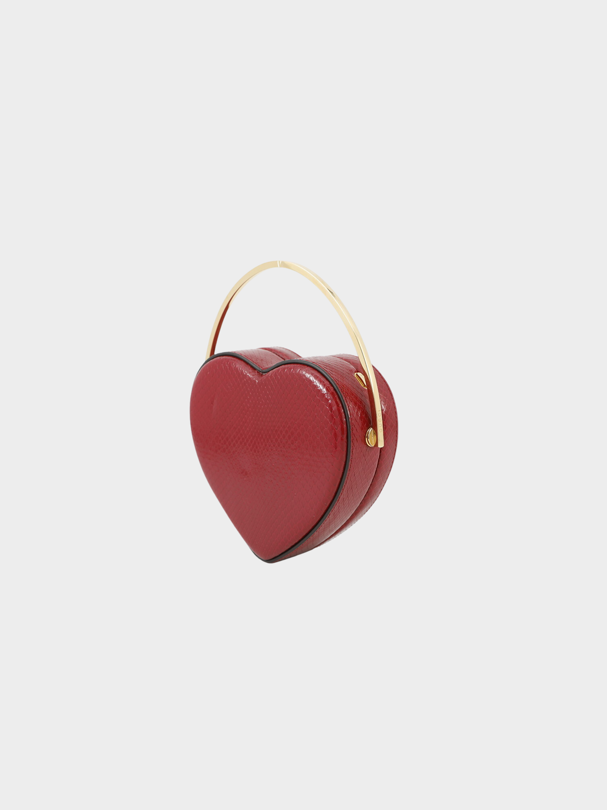 Gucci 2010s Red Broadway Mini Python Top Handle Bag