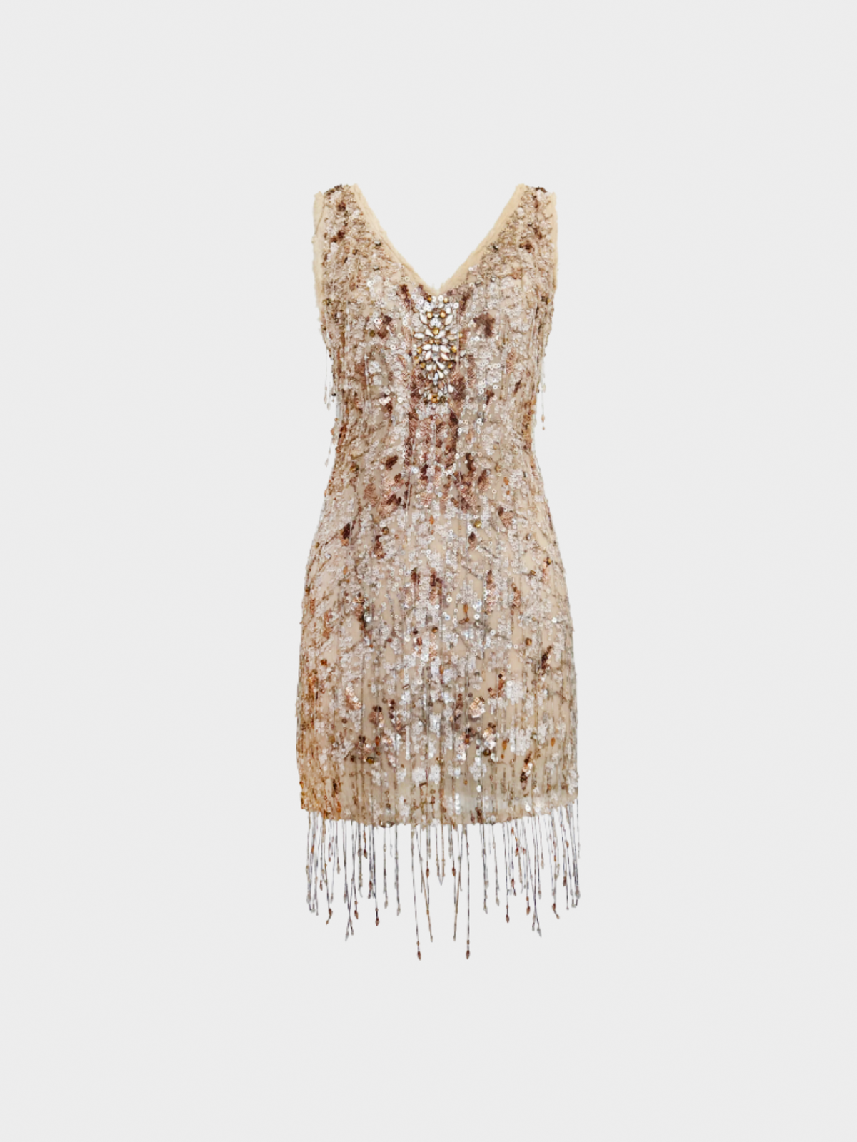 Roberto Cavalli FW 2012 Beige Embroidered Dress