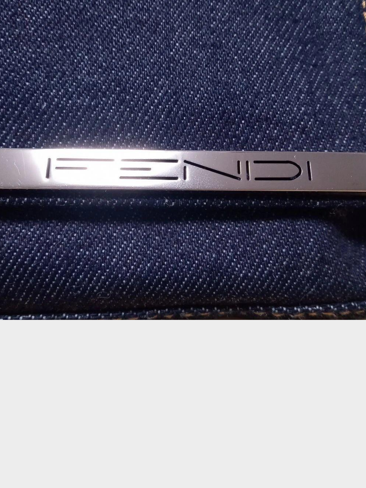 Fendi 2000s Denim Shoulder Pochette Bag