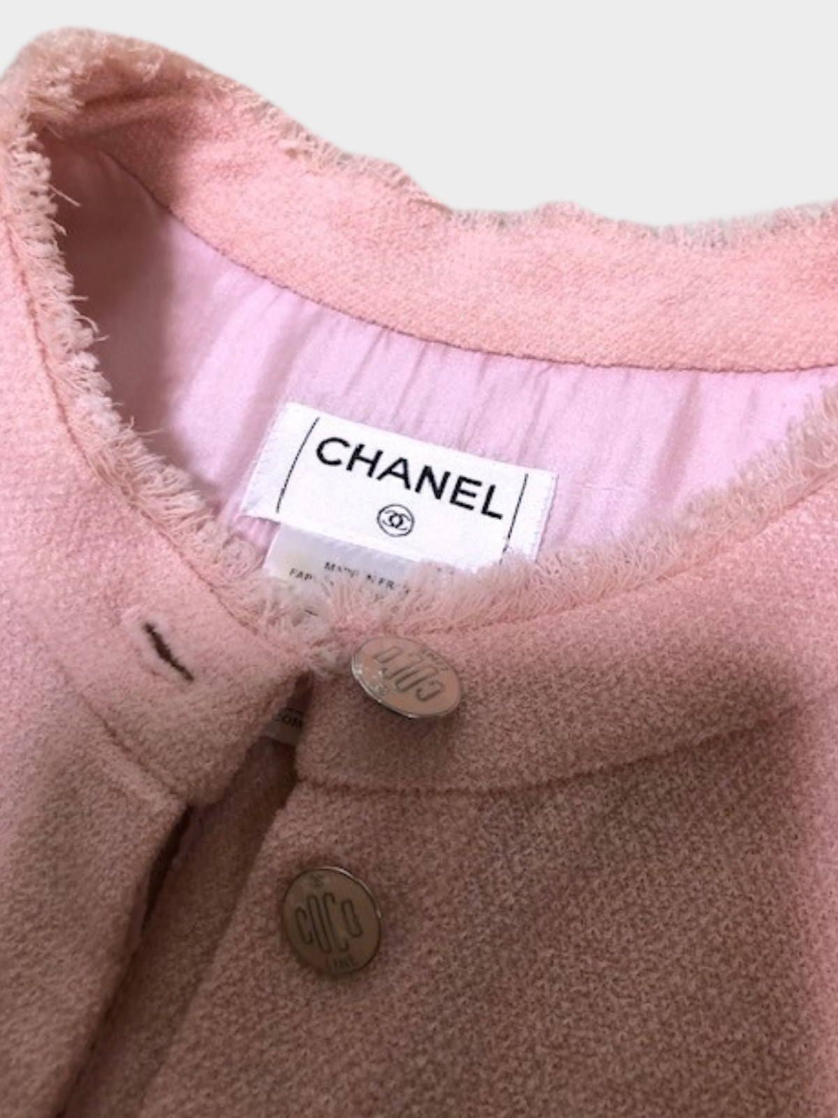 Chanel 2000s Pink Tweed Summer Jacket