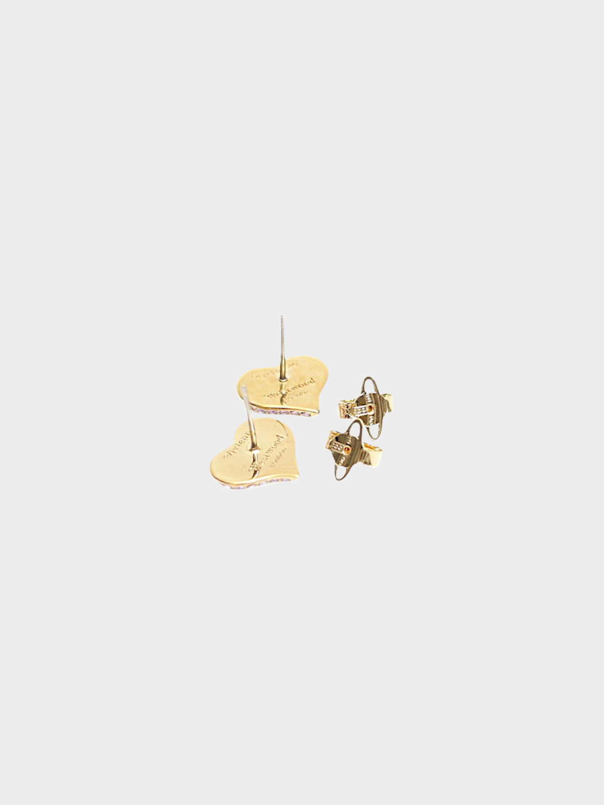Vivienne Westwood 2010s Pink Heart Earring Studs
