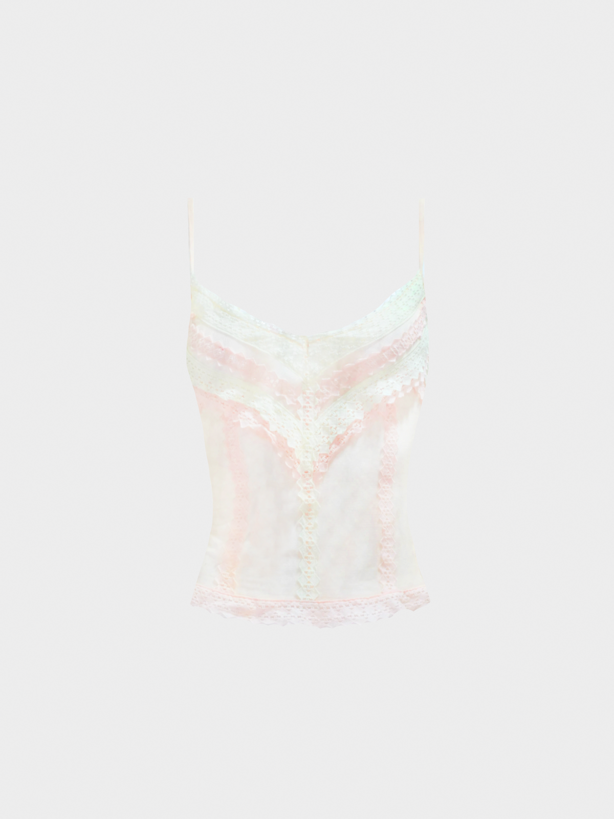 Chanel SS 2004 Pastel CC Logo Embroidered Camisole