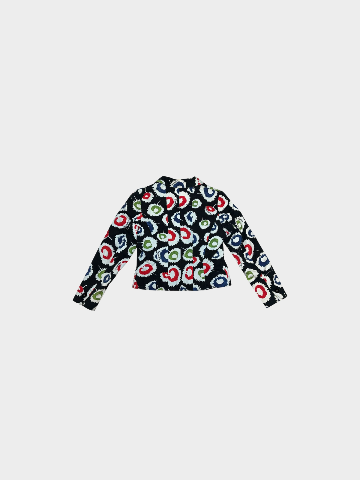 Chanel 1997 Black Abstract Print Jacket
