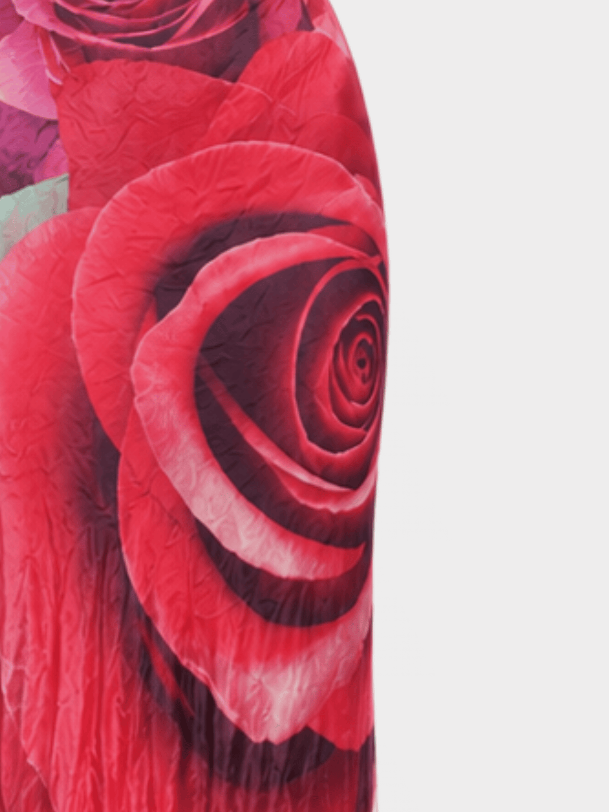 Roberto Cavalli SS 2000 Pink Roses Silk Printed Maxi Dress