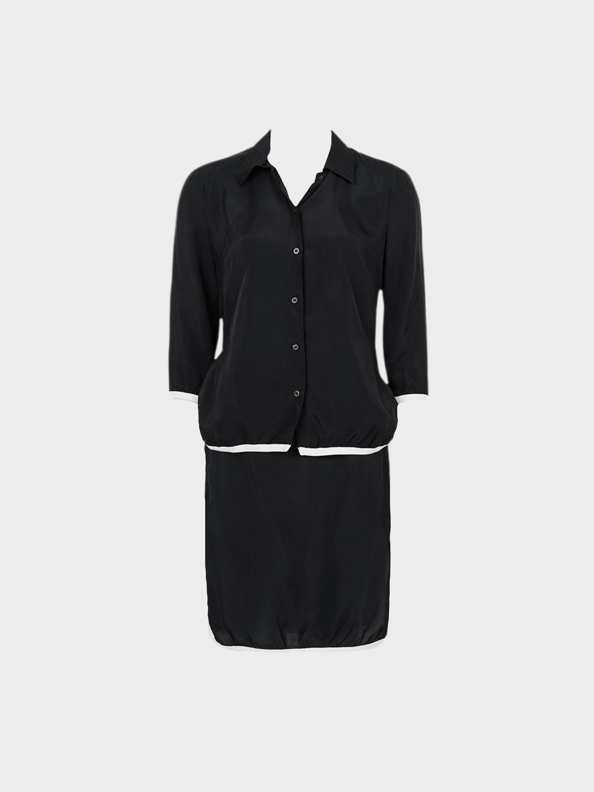 Miu Miu SS 2000 Black Top and Skirt Set