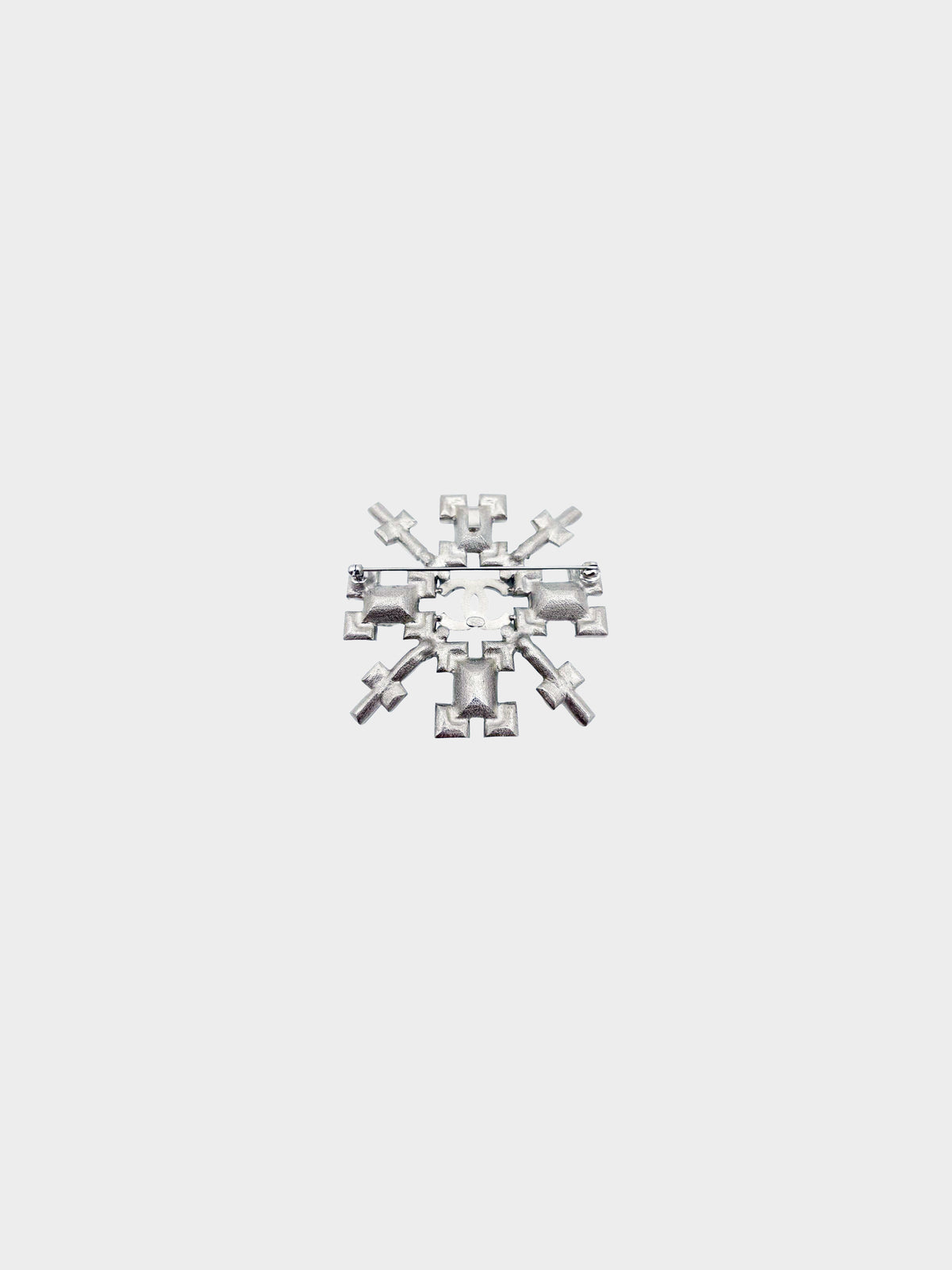Chanel 2006 Crystal CC Silver Rhinestone Brooch