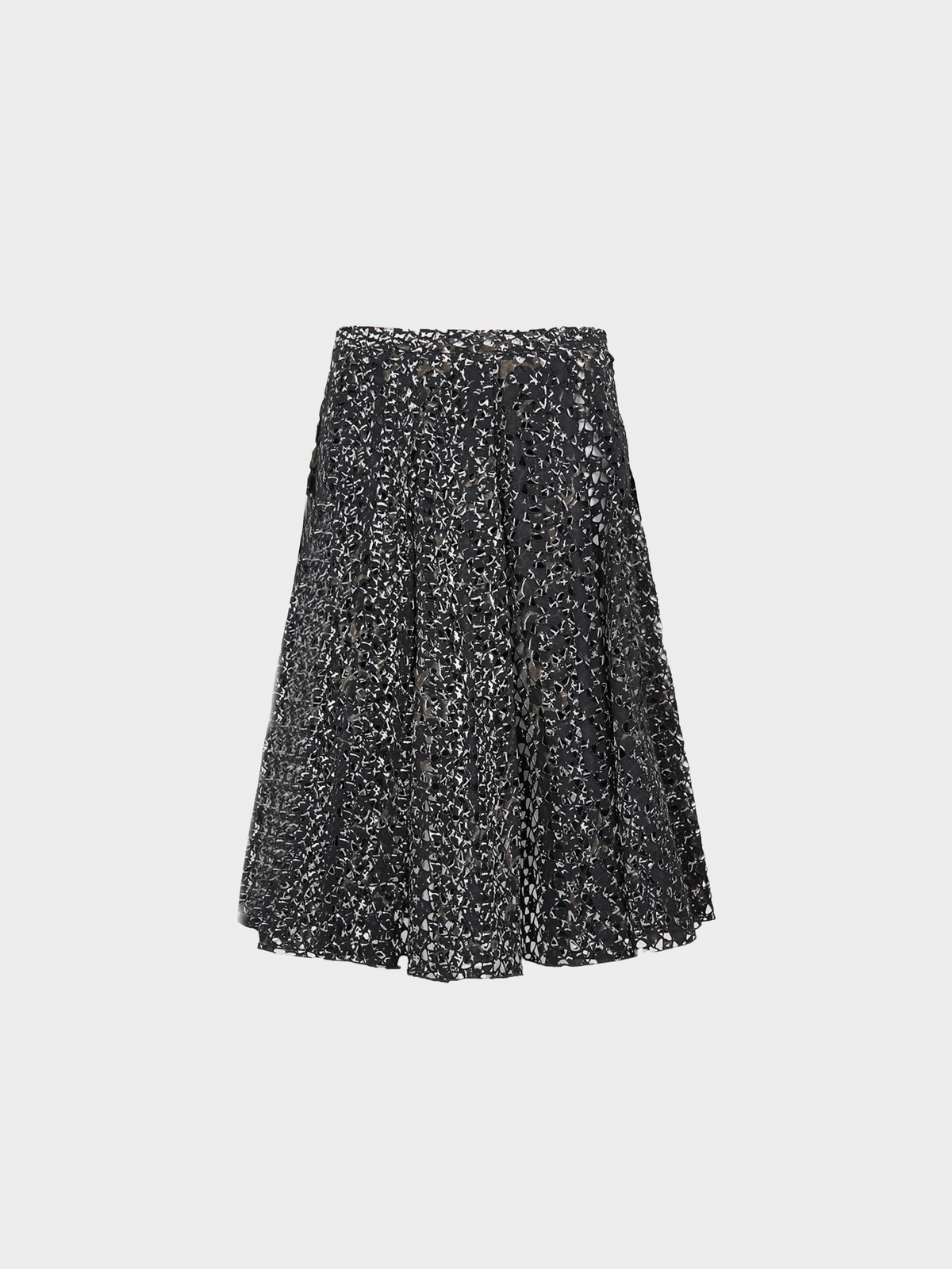 Miu Miu SS 2001 Runway Black Perforated Skirt