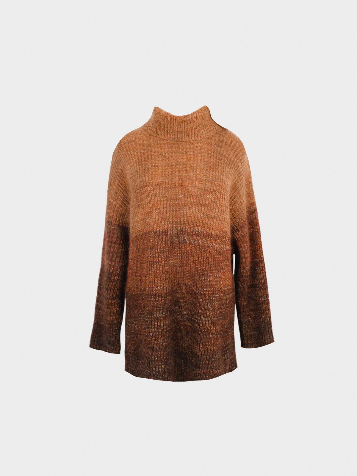 Escada 1990s Brown Oversized Ombre Wool Sweater