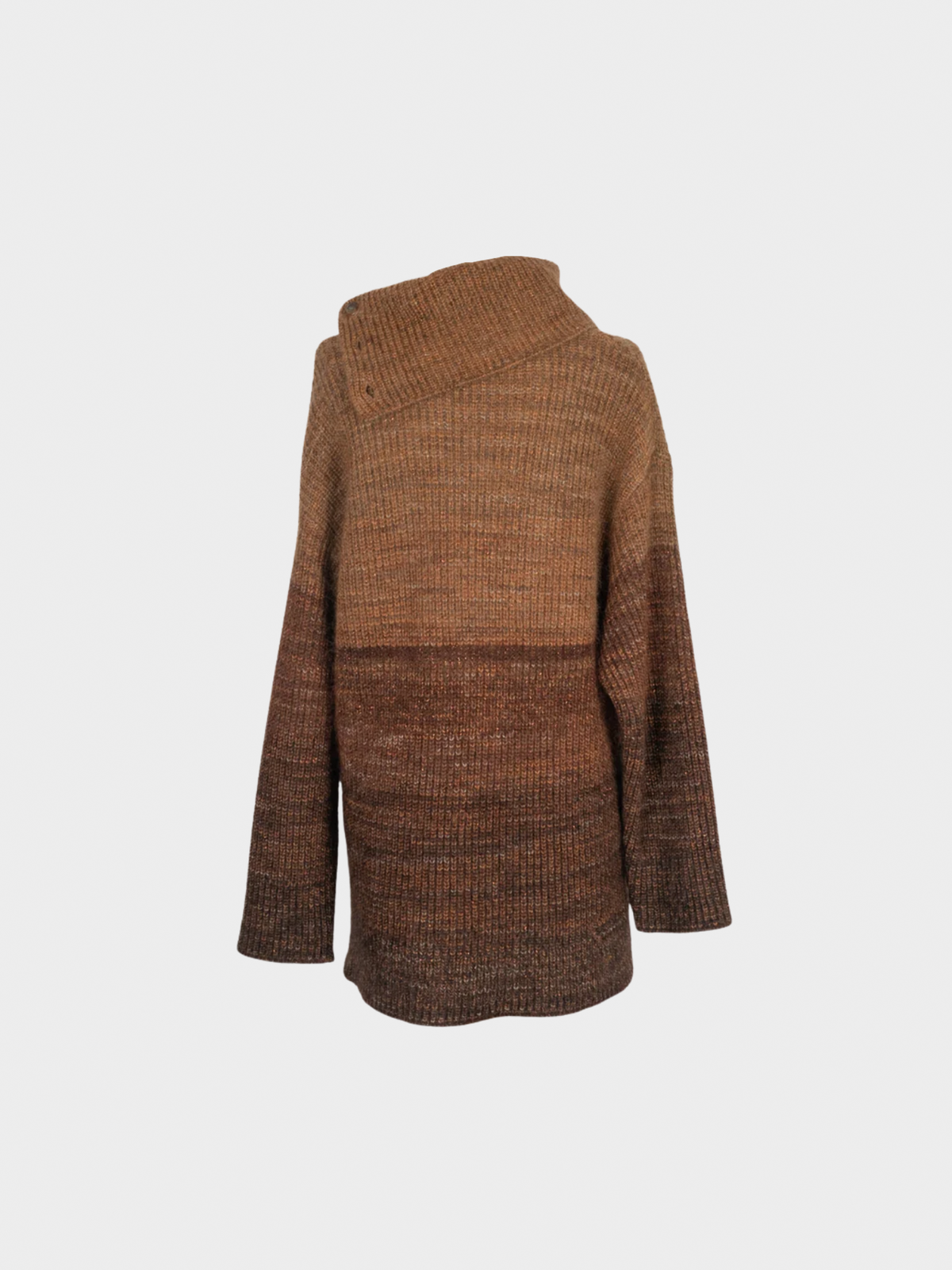 Escada 1990s Brown Oversized Ombre Wool Sweater