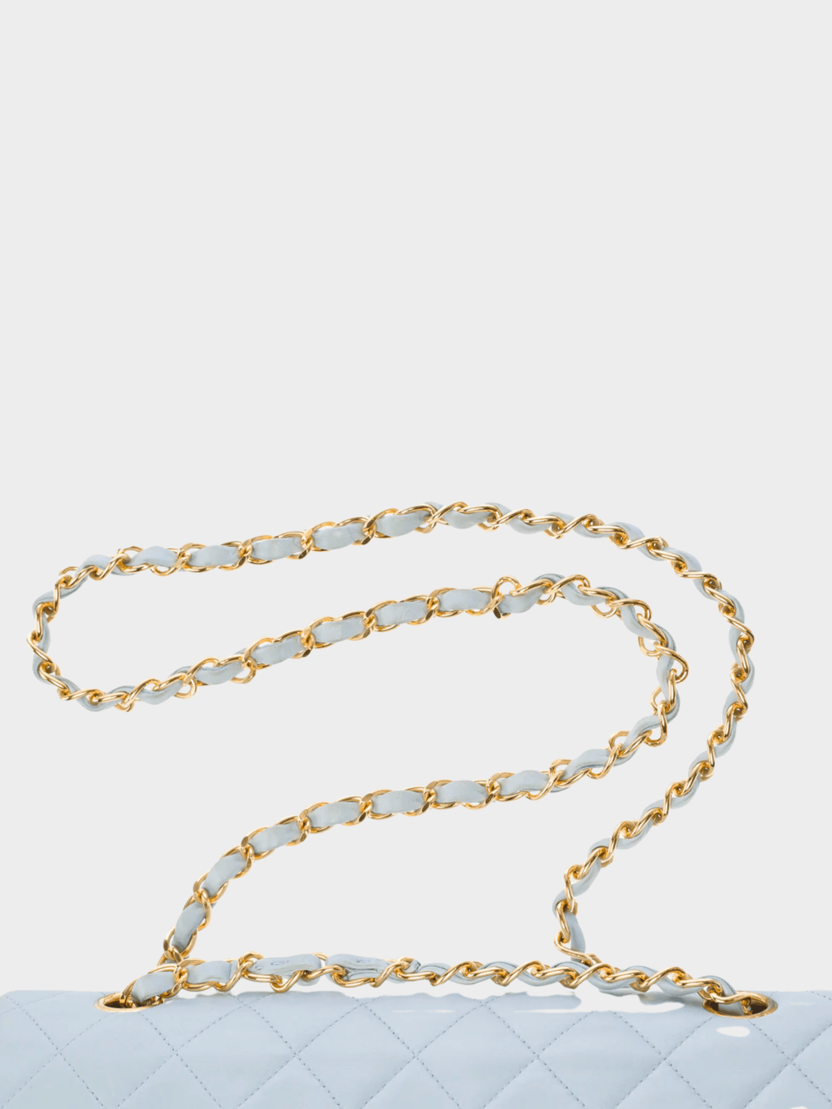 Chanel 1997 Timeless Medium Baby Blue Flap Bag