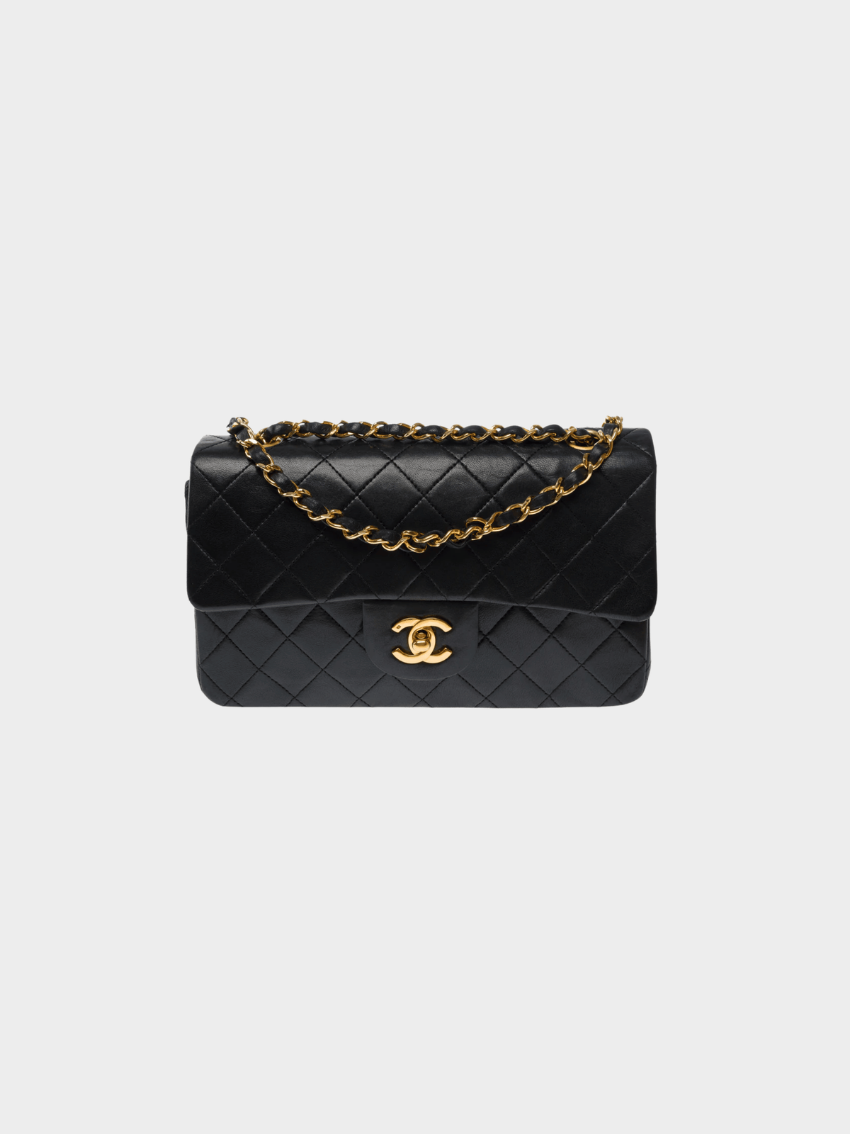 Chanel 1991 Black Diamond Quilt Classic Flap