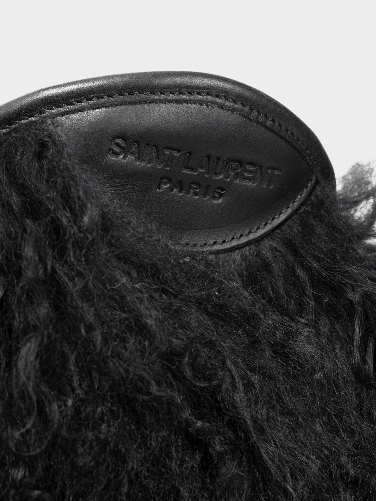 Yves Saint Laurent 2018 Nero Panenelli Mongolia Furry Patch Snowboots