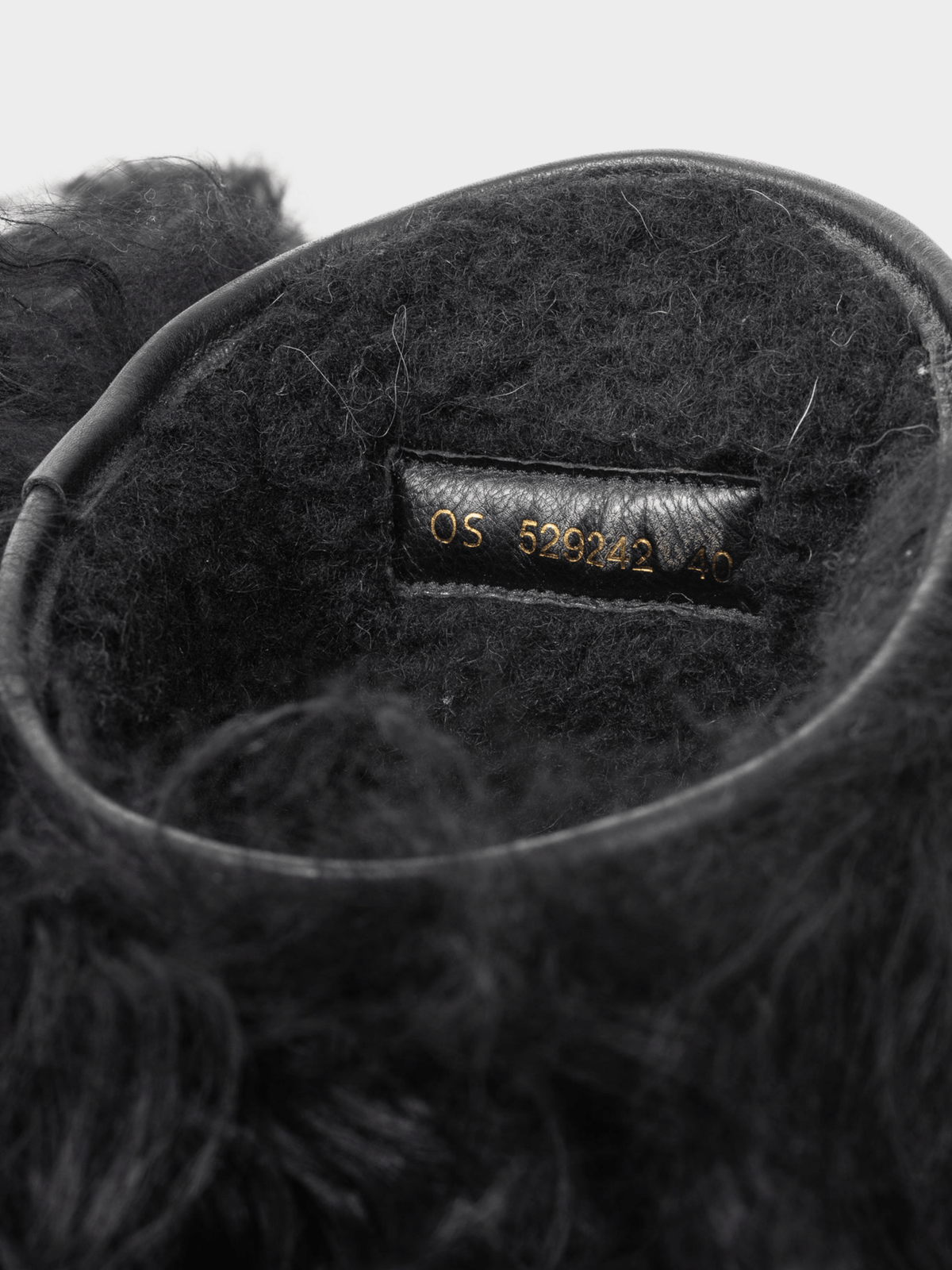 Yves Saint Laurent 2018 Nero Panenelli Mongolia Furry Patch Snowboots