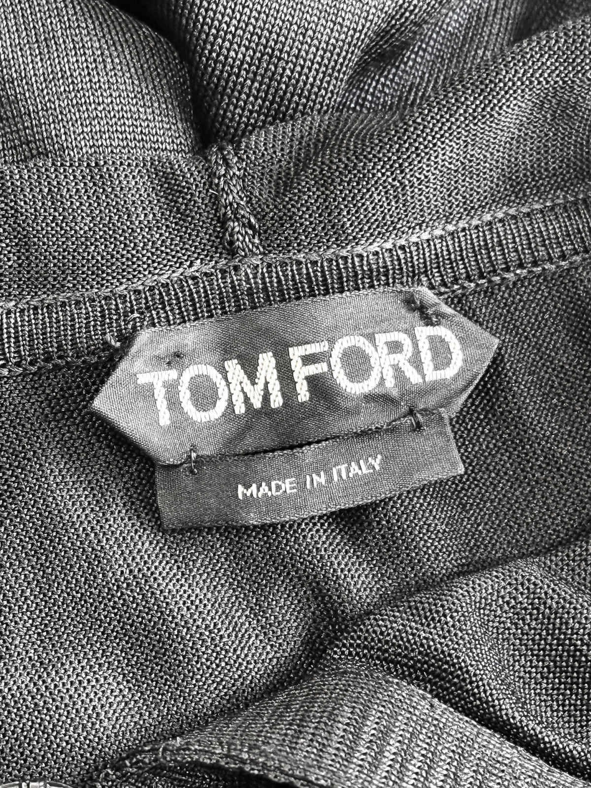 Tom Ford 2000s Black Knitted Hooded Jacket