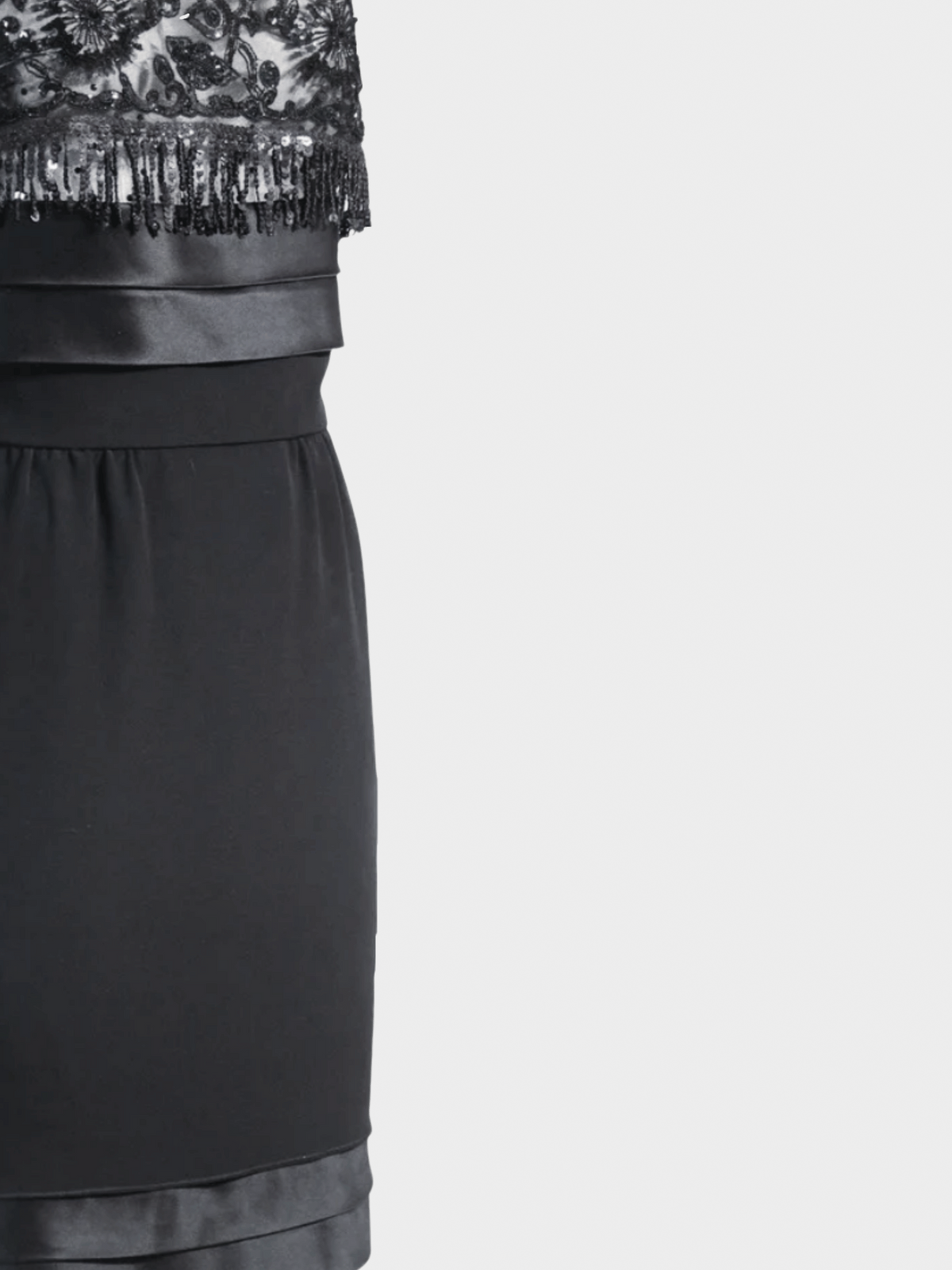 Valentino 2000s Black Beaded Mini Dress