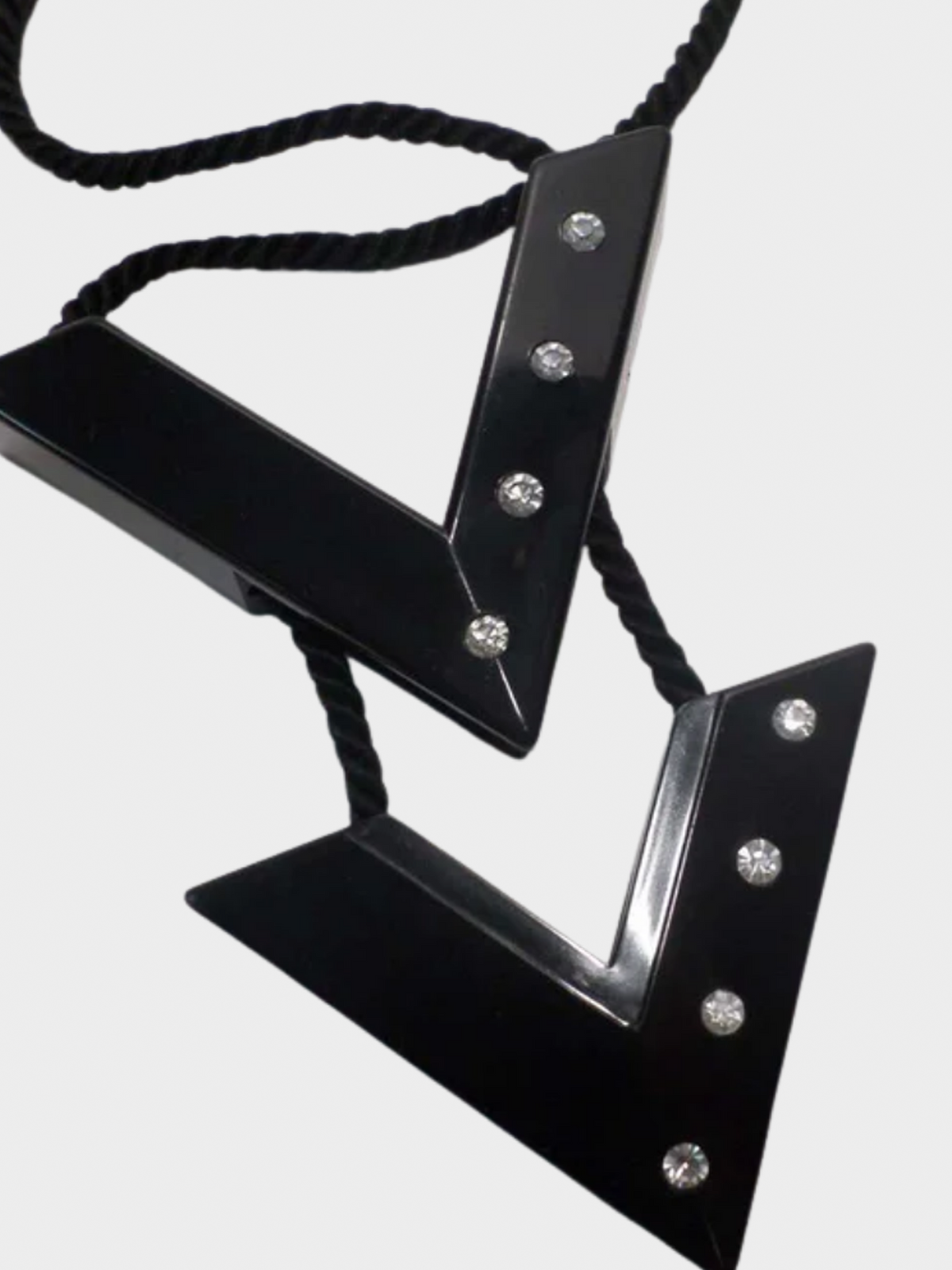 Valentino 1990s Black Tassel Necklace