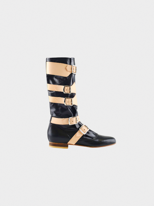 Vivienne Westwood 2020s Black and Beige Pirate Boots