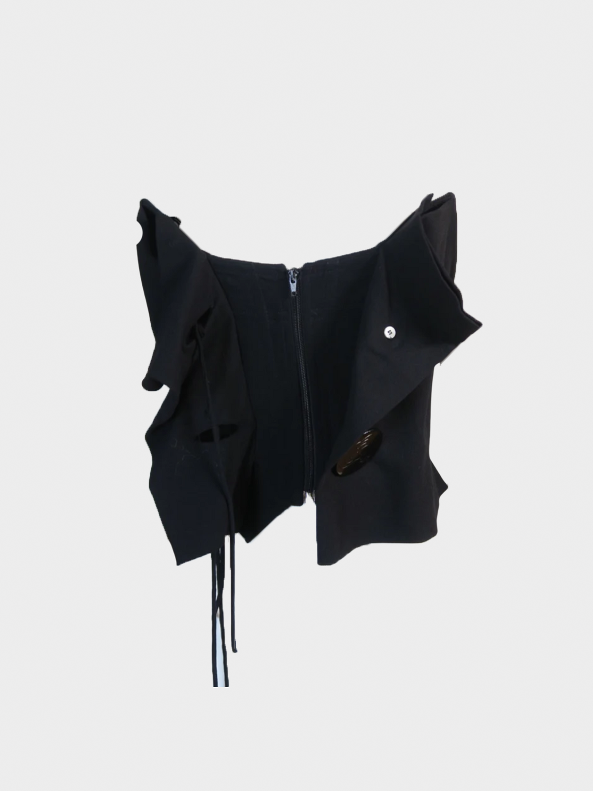 Vivienne Westwood 1998 Collectors Black Wool Tube Corset Top
