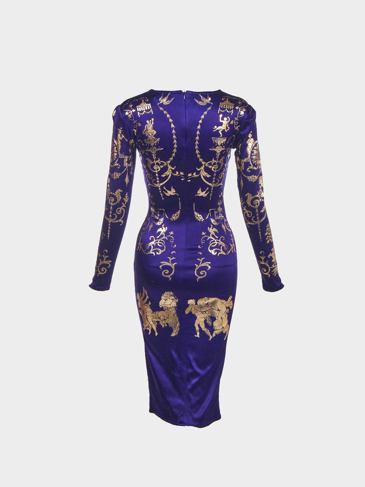 Vivienne Westwood FW 1990 Purple Portrait Collection Dress