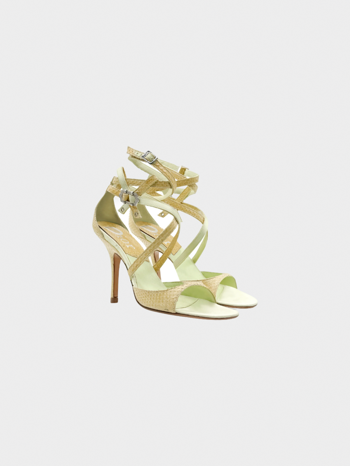 Christian Dior 2000s Yellow Python Pumps