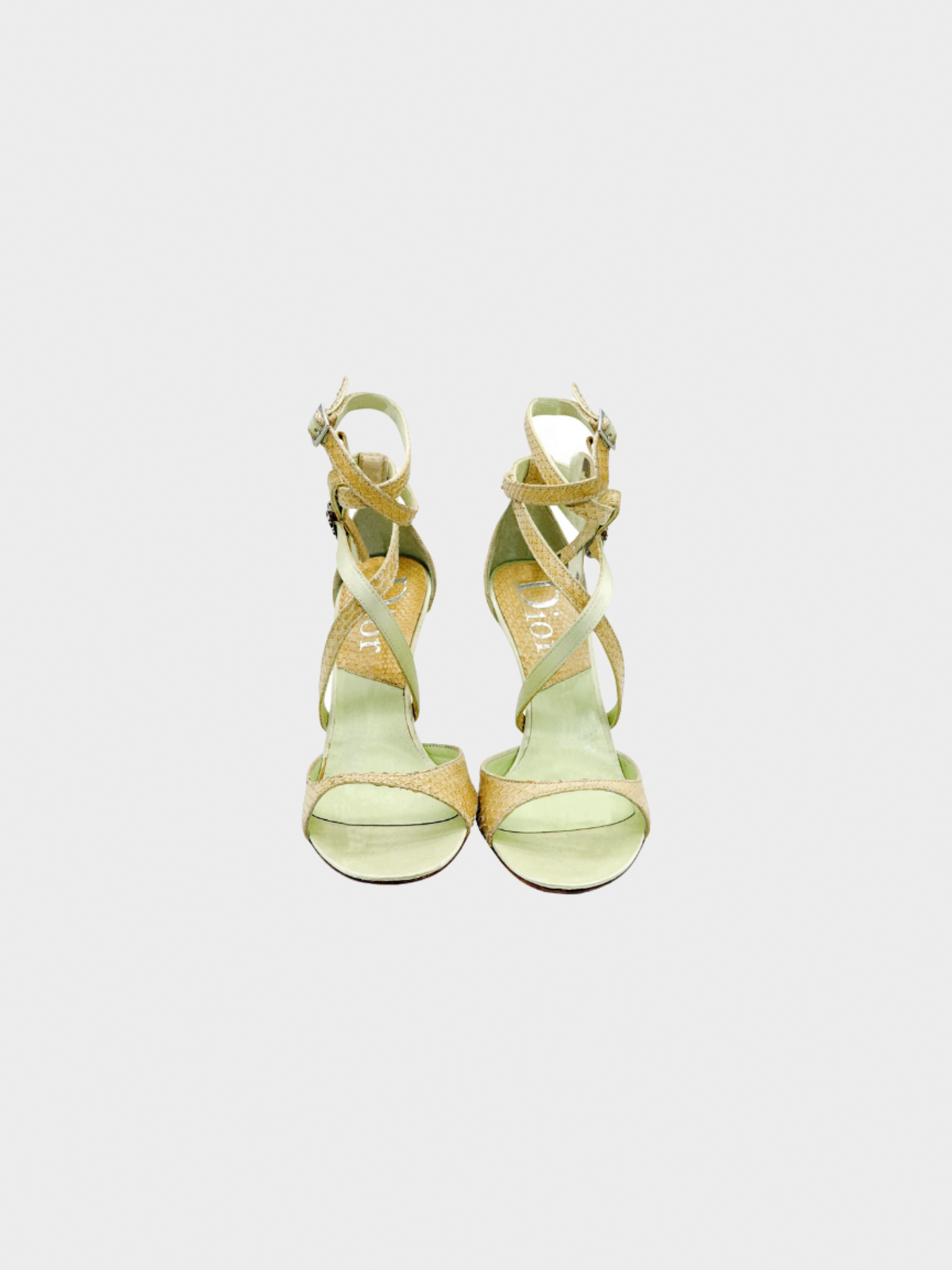 Christian Dior 2000s Yellow Python Pumps