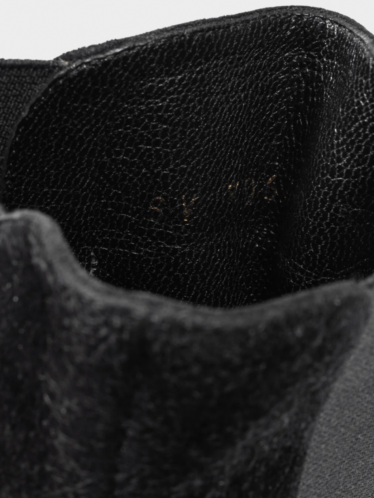 Yves Saint Laurent 2010s Black Nero Suede Chelsea Wedge Booties