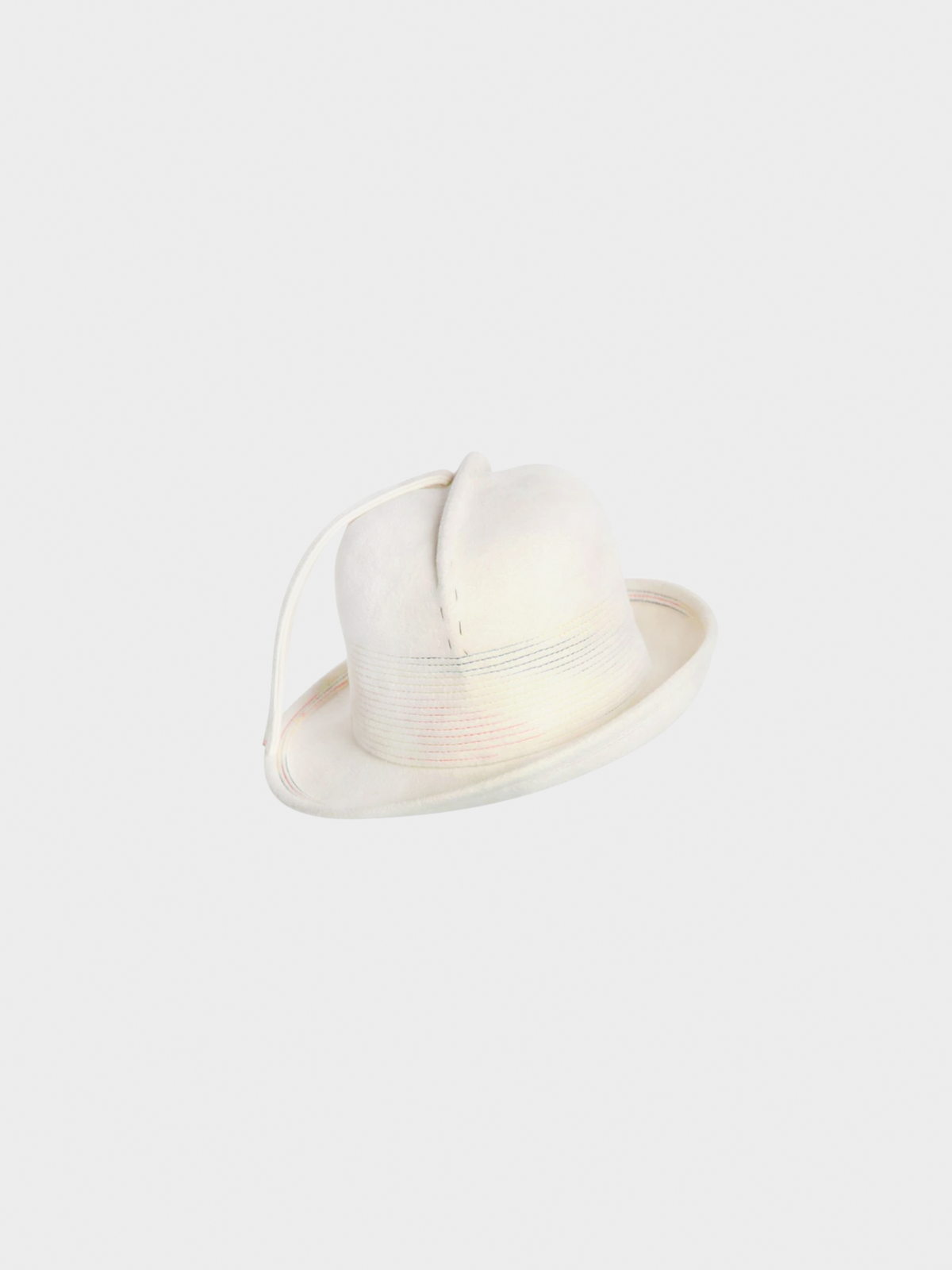 Yves Saint Laurent 1960s Ivory Felt Fedora Hat