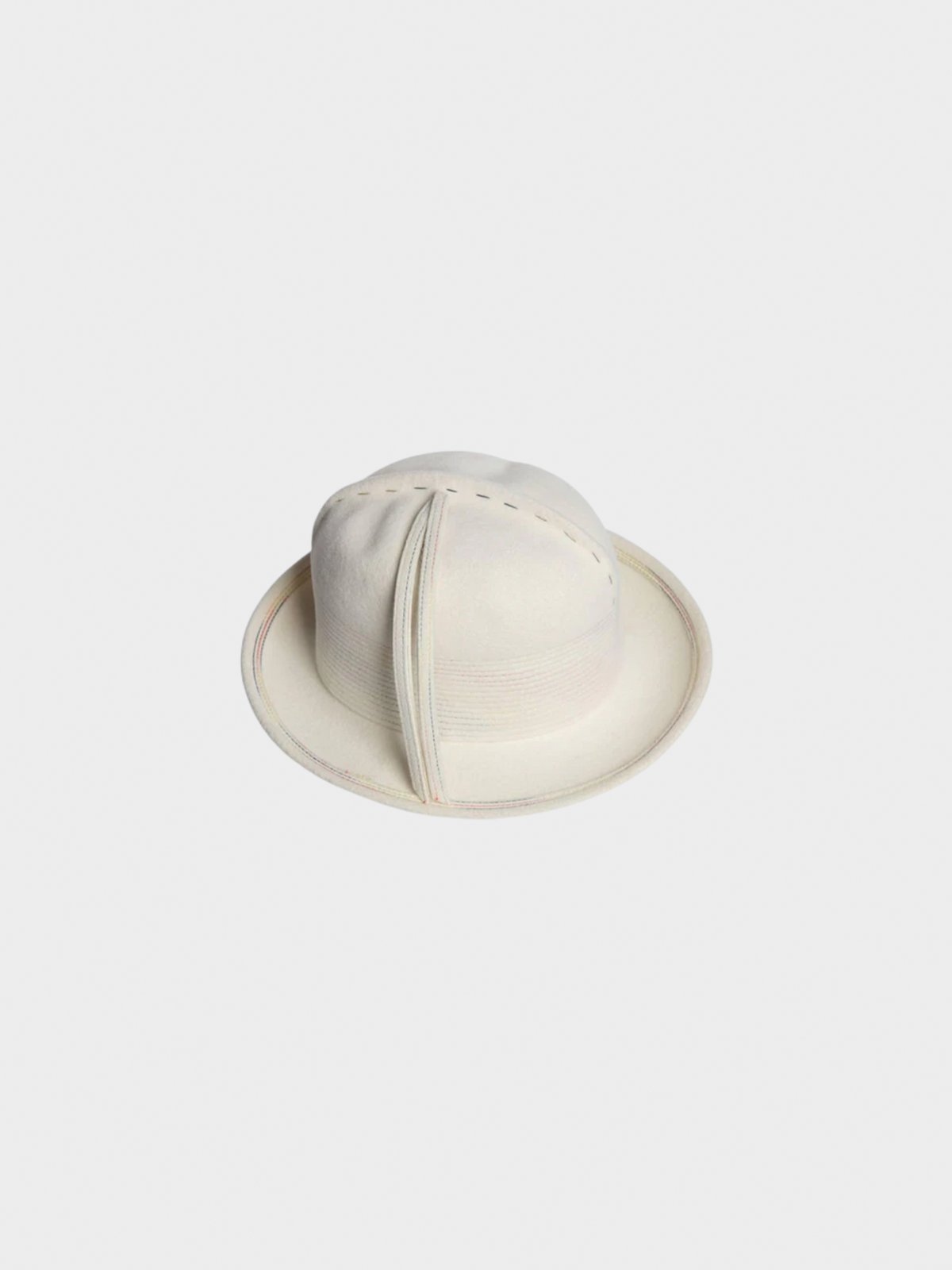 Yves Saint Laurent 1960s Ivory Felt Fedora Hat