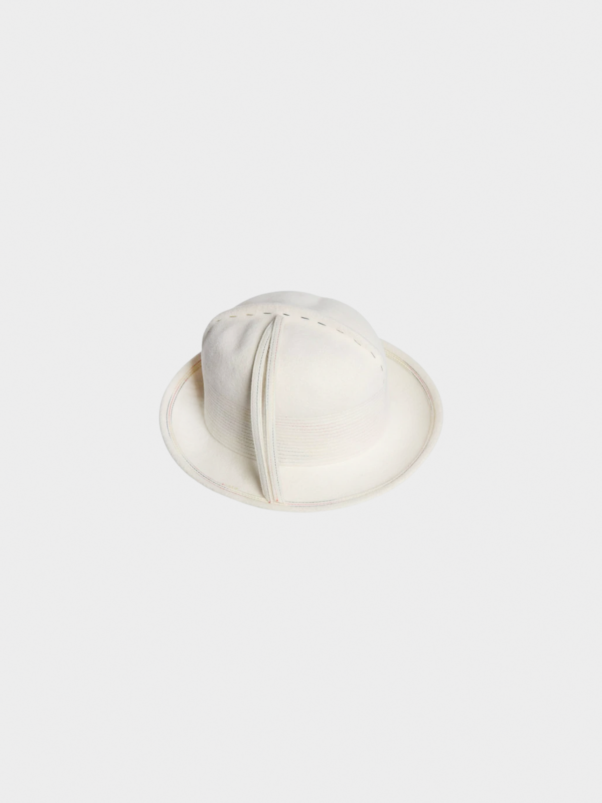 Yves Saint Laurent 1960s Ivory Felt Fedora Hat