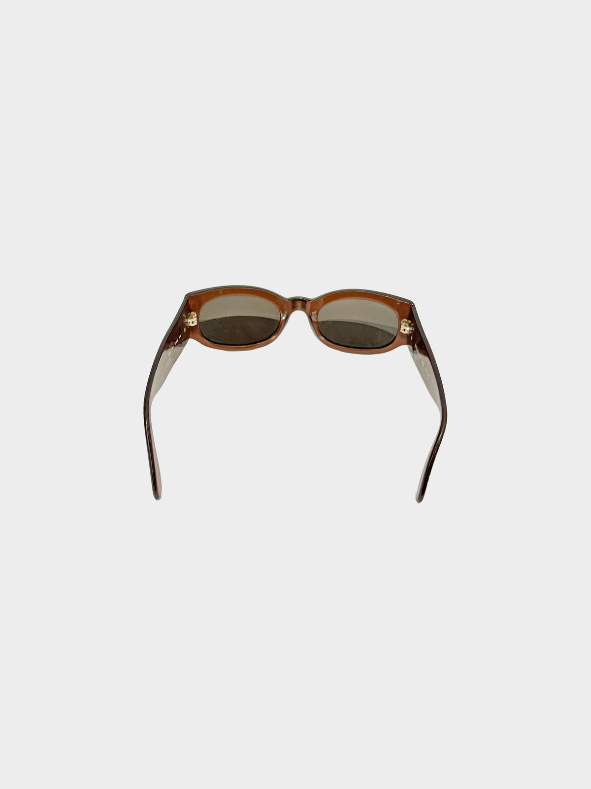 Yves Saint Laurent 1990s Brown Python Print Acetate Sunglasses