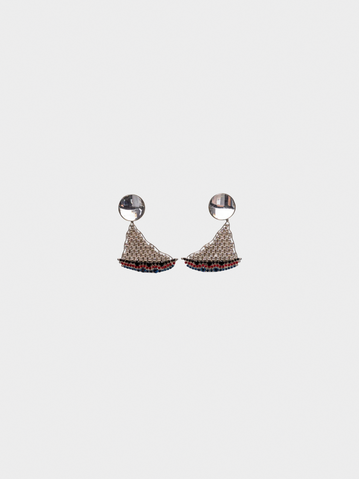 Yves Saint Laurent SS 1988 Crystal Sailboat Earrings